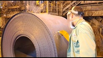 تولید ورق آجدار شطرنجی در فولاد سبا