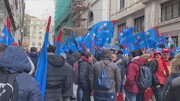 تجمع اعتراضی کارگران صنایع تولید فولاد ایتالیا