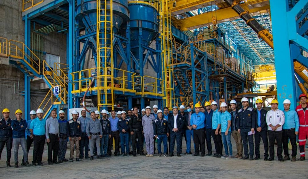 مراحل پایانی راهاندازی کارخانه فولادسازی غدیر نیریز + عکس