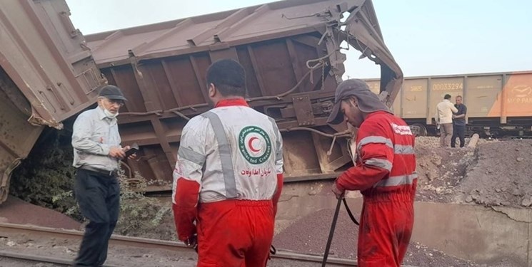 یک قطار باری در مجتمع فولاد بندرعباس واژگون شد