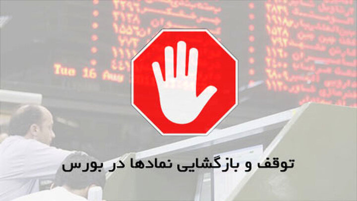 نماد ۱۱ شرکت بورسی و فرابورسی متوقف شد