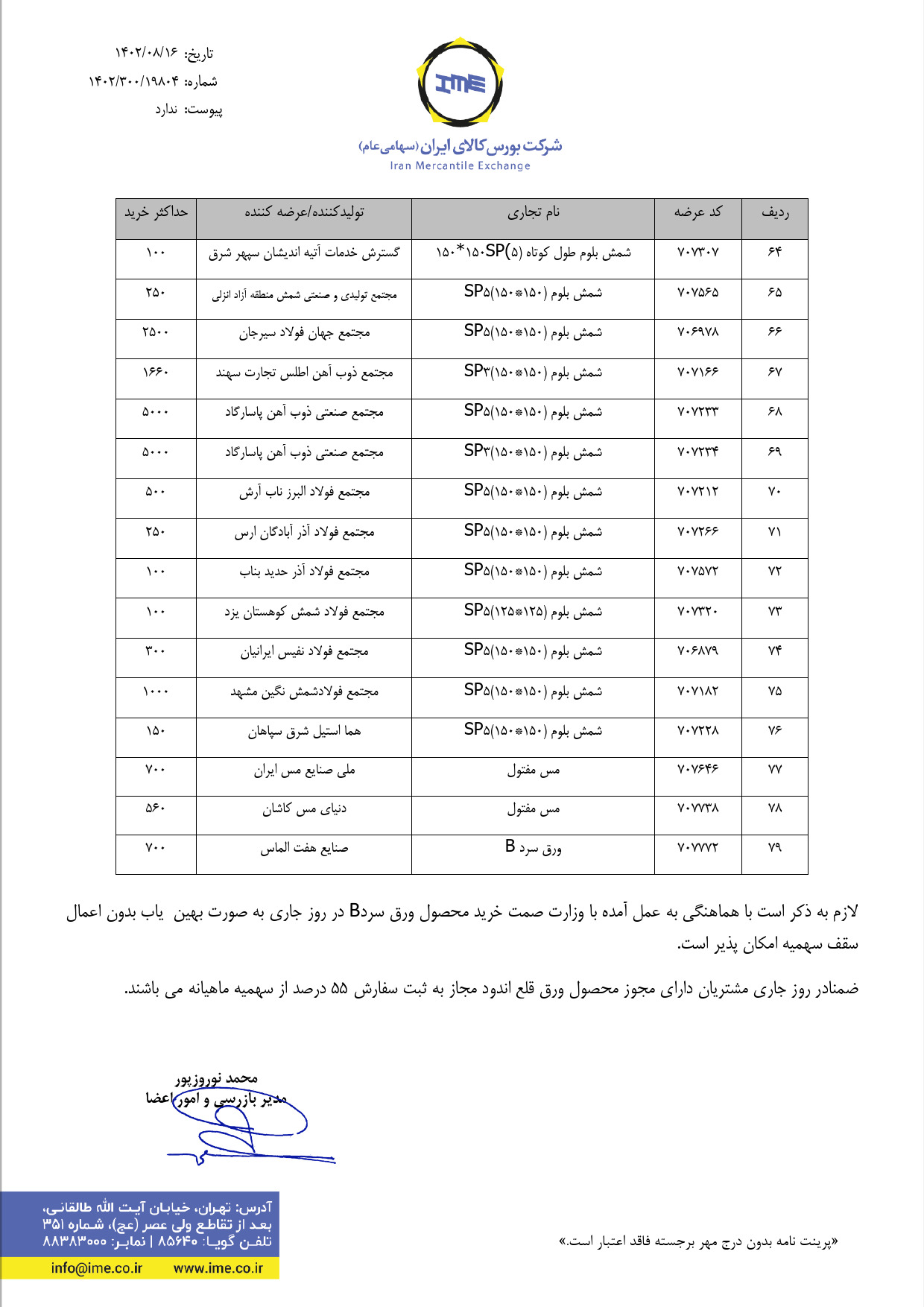 نحوه ثبت سفارش ورق سرد B و قلع اندود در تالار صنعتی امروز