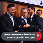 تندیس سیمین هشتمین جایزه ملی مدیریت فناوری و نوآوری ایران را کسب کرد