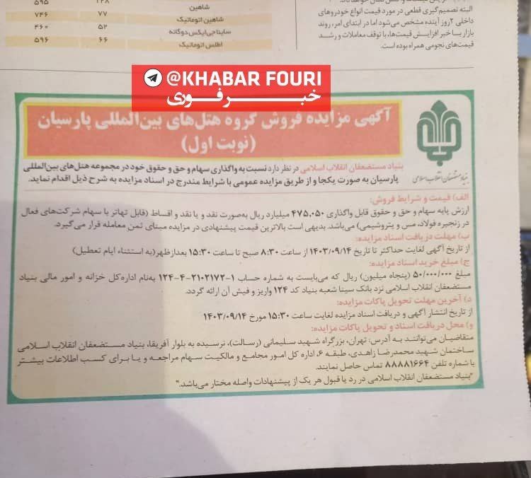 تهاتر هتلهای بنیاد مستضعفان با سهام فولاد / چه پشت پردهای در جریان است؟