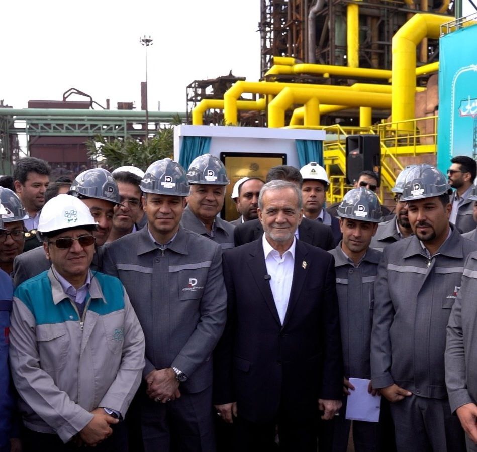 سومین مگامدول شرکت توسعه آهن و فولاد گلگهر با حضور رئیسجمهور افتتاح شد