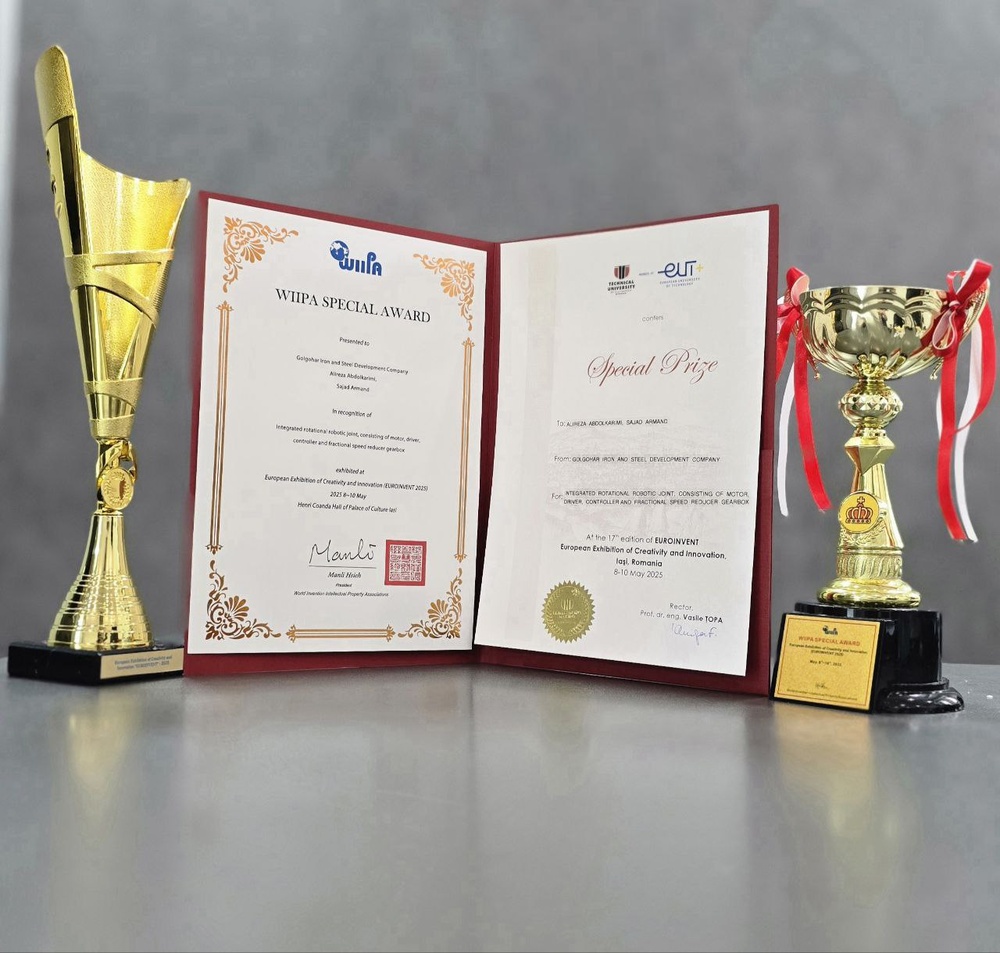 اختراع بازوی رباتیک شرکت توسعه و آهن گلگهر، برگزیده سه دانشگاه اروپایی شد